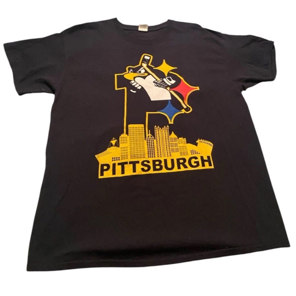 Vintage Pittsburgh Penguins Steel City T Shirt Size XL